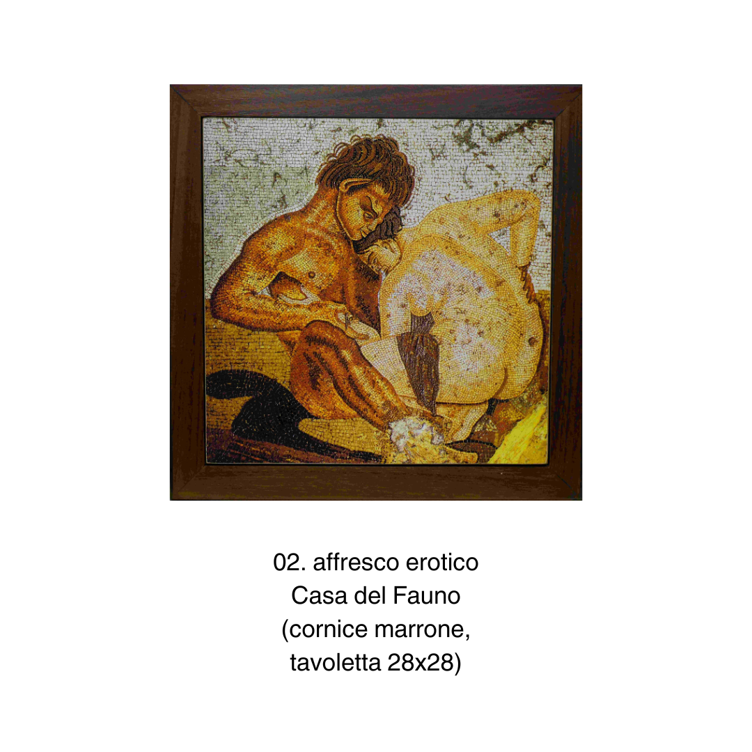 Tavolette 28x28 in cornice - Affreschi pompeiani