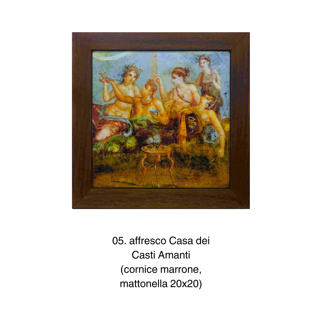 Mattonelle 20x20 in cornice - Affreschi pompeiani