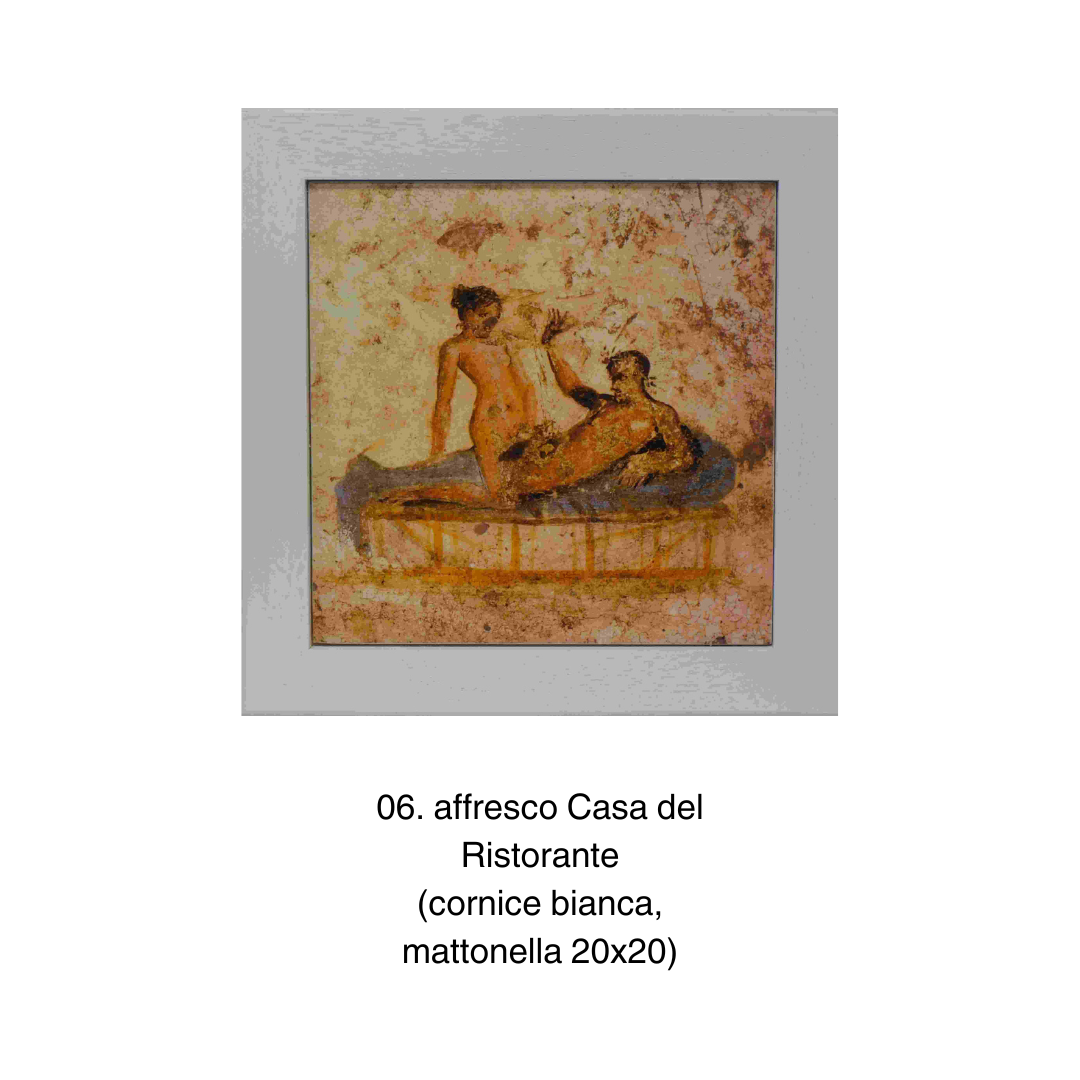 Mattonelle 20x20 in cornice - Affreschi pompeiani