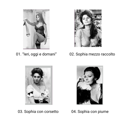 Magneti Sophia Loren (bianco e nero)